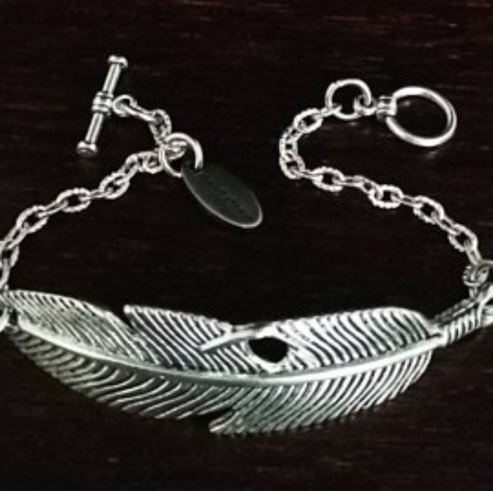 Handmade: Silver Leaf bracelet